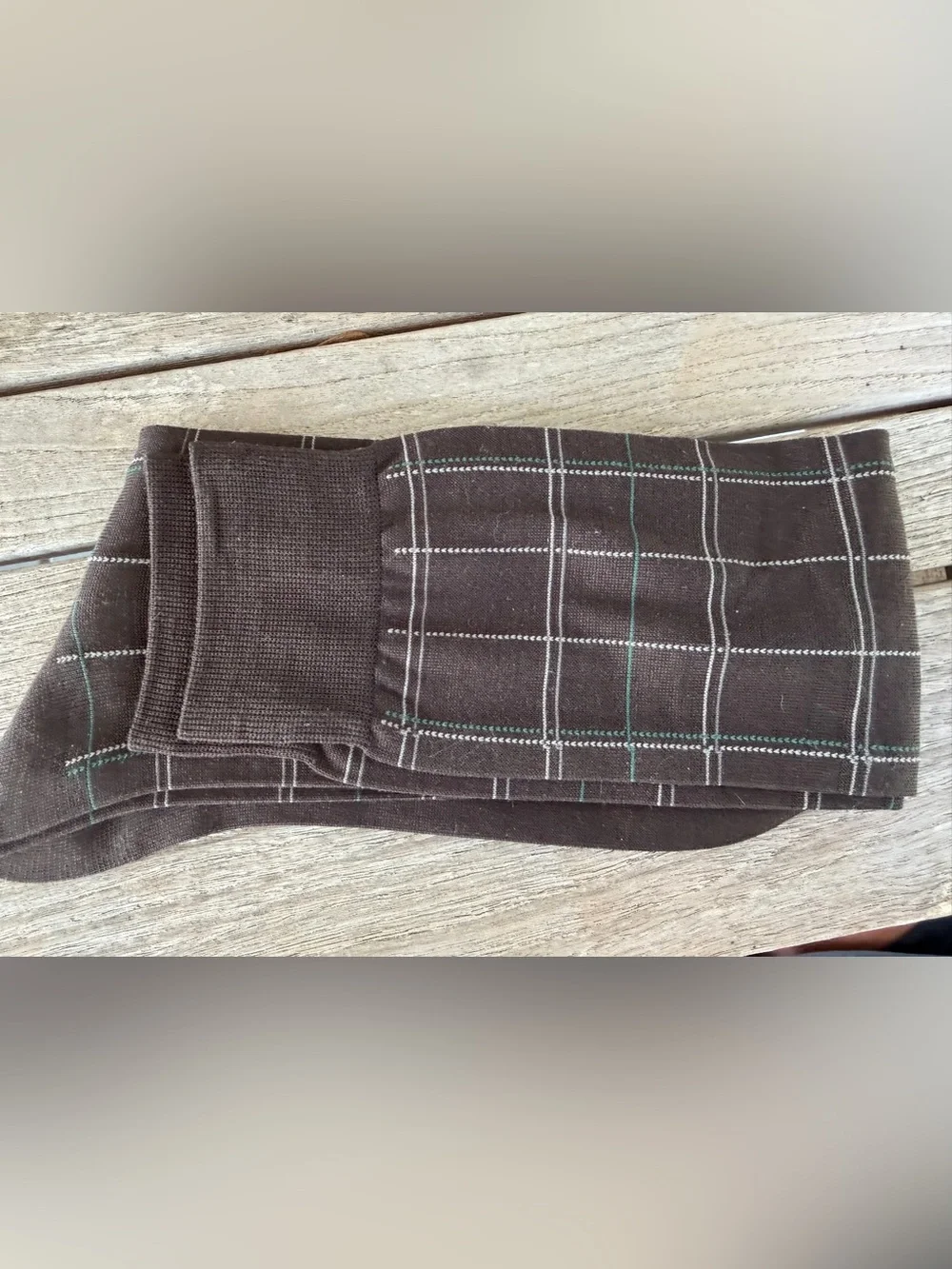 Brooks Brothers Men’s Plaid Dress Socks – Brown/Green – NWT – One Size